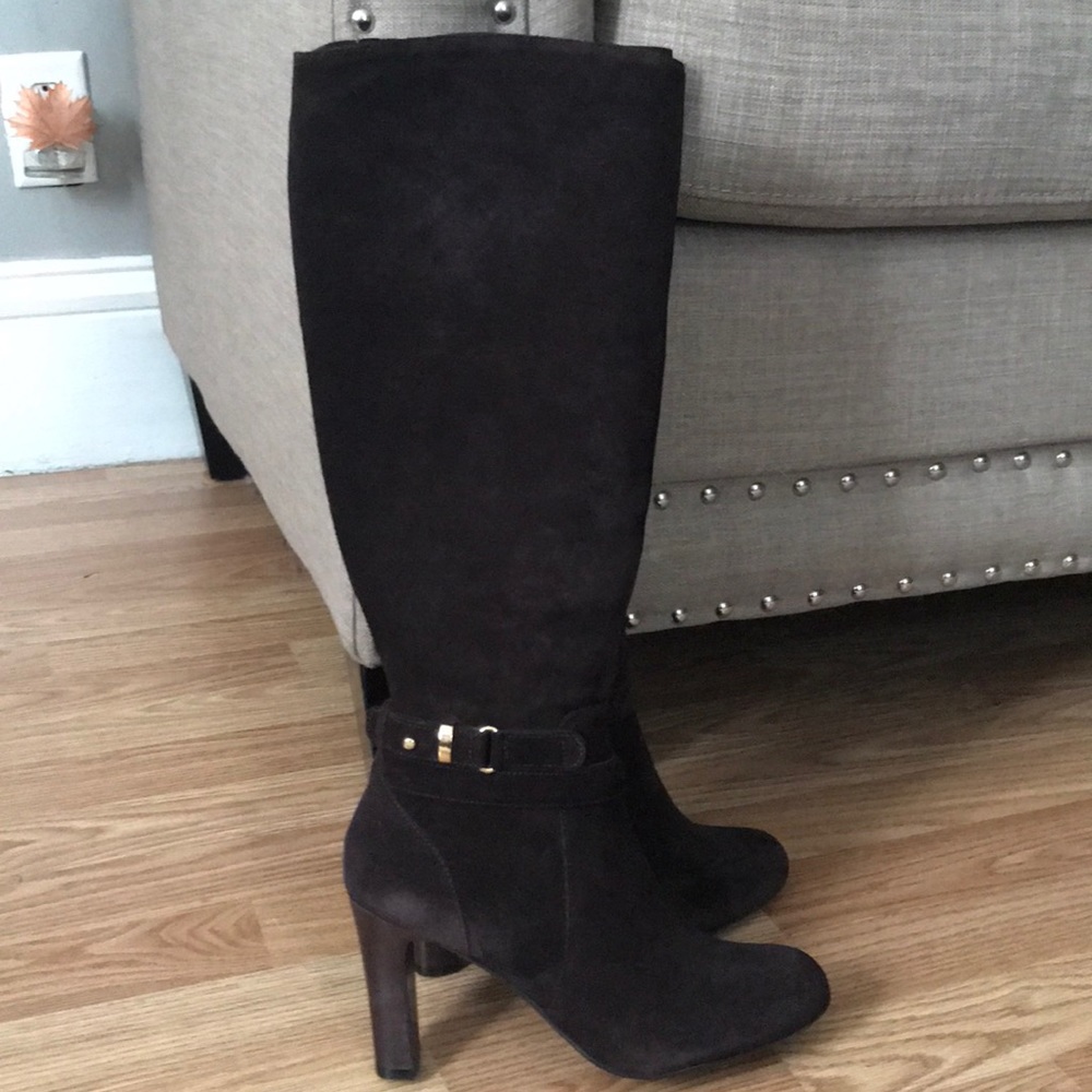 Talbots suede Tall Brown Boots sz 5 1/2